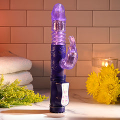 Selopa BUNNY THRUSTER - Purple 24.8 cm Thrusting Rabbit Vibrator