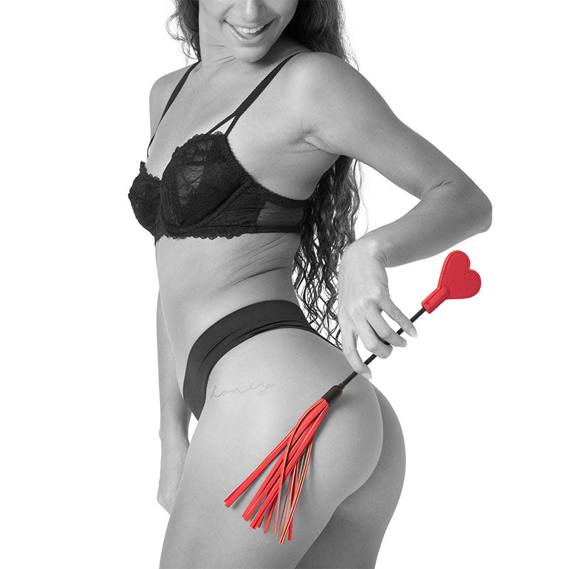 Sex & Mischief Amor Crop - Red/Black Heart Crop