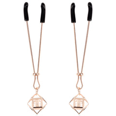 Sex & Mischief Brat Pearl Nipple Clips - Rose Gold - Set of 2