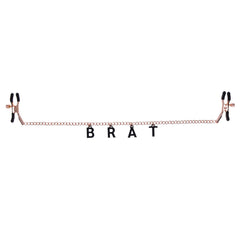 Sex & Mischief Brat Charmed Nipple Clamps - Rose Gold Nipple Clamps with 45 cm Chain