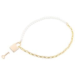 Sex & Mischief Pearl Day Collar - Pearl/Gold Necklace