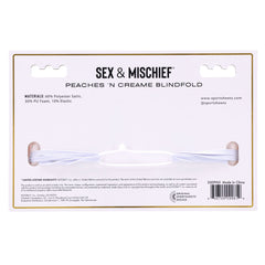 Sex & Mischief Peaches n CreaMe Blindfold - Peach Eyemask