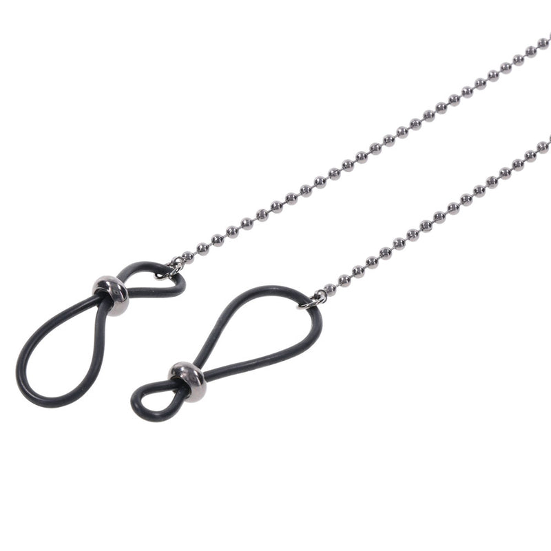 S&M Exs & Ohs Body Jewelry with Nipple Ties - Metal Chain with Nipple Ties