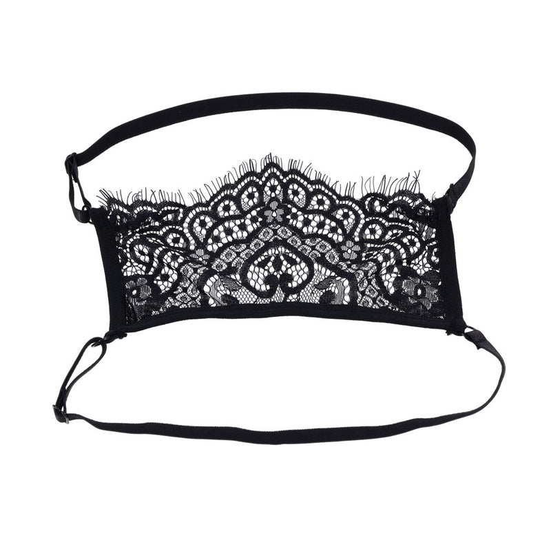 S&M Veiled Vision Lace Blindfold - Black Lace Blindfold