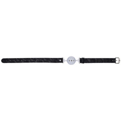 Sex & Mischief Lace Silicone Breathable Ball Gag - Black/Grey Mouth Restraint