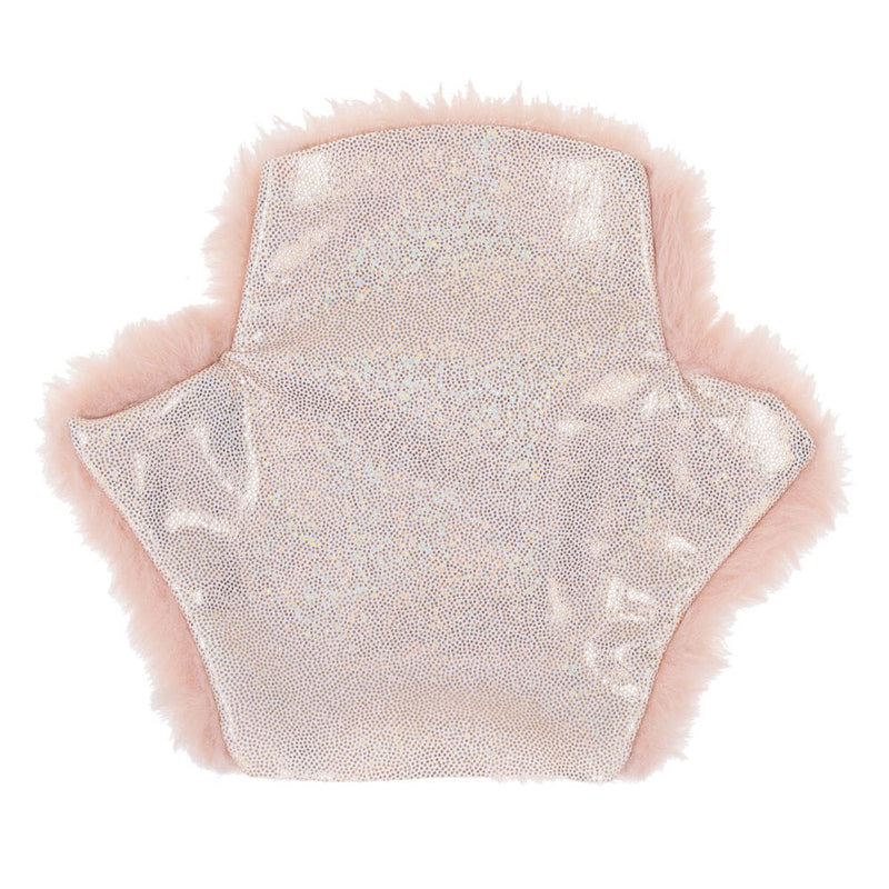 Sex & Mischief Peaches n CreaMe Spiked Sensory Glove - Peach Furry Glove with Metal Spikes