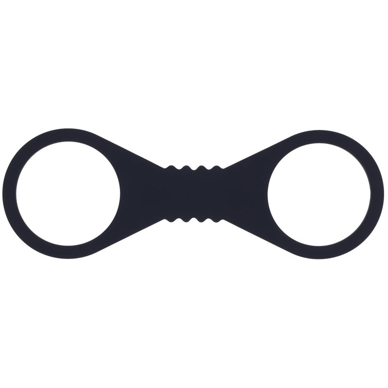 Sex & Mischief Shadow Large Silicone Cuffs - Black Large Restraints