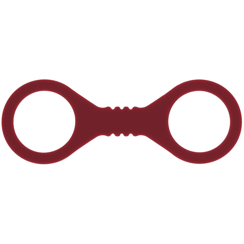Sex & Mischief Enchanted Small Silicone Cuffs - Burgundy Small Restraints