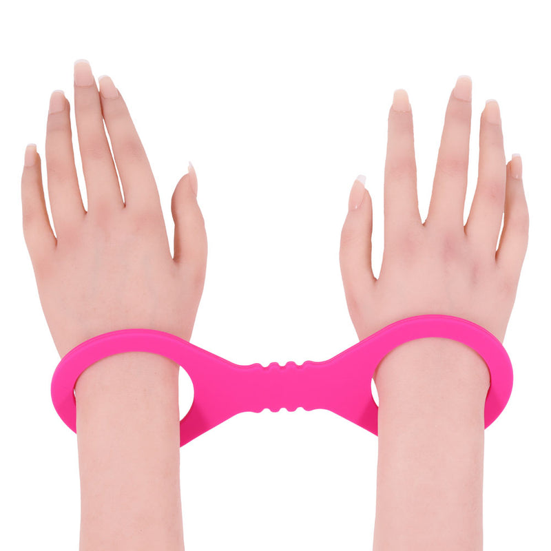 Sex & Mischief Small Hot Pink Silicone Cuffs - Hot Pink Small Restraints
