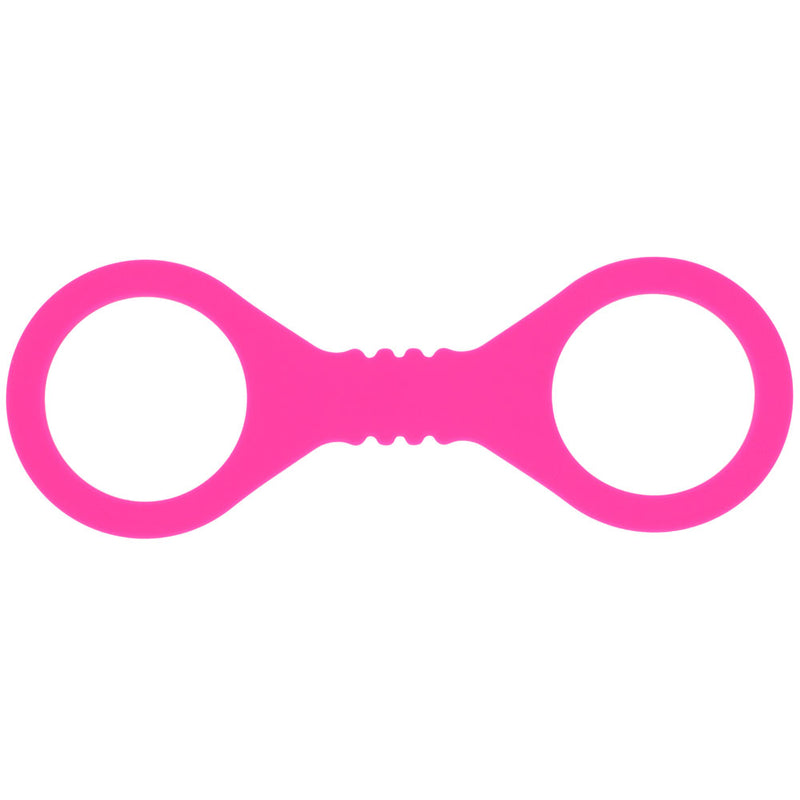 Sex & Mischief Small Hot Pink Silicone Cuffs - Hot Pink Small Restraints