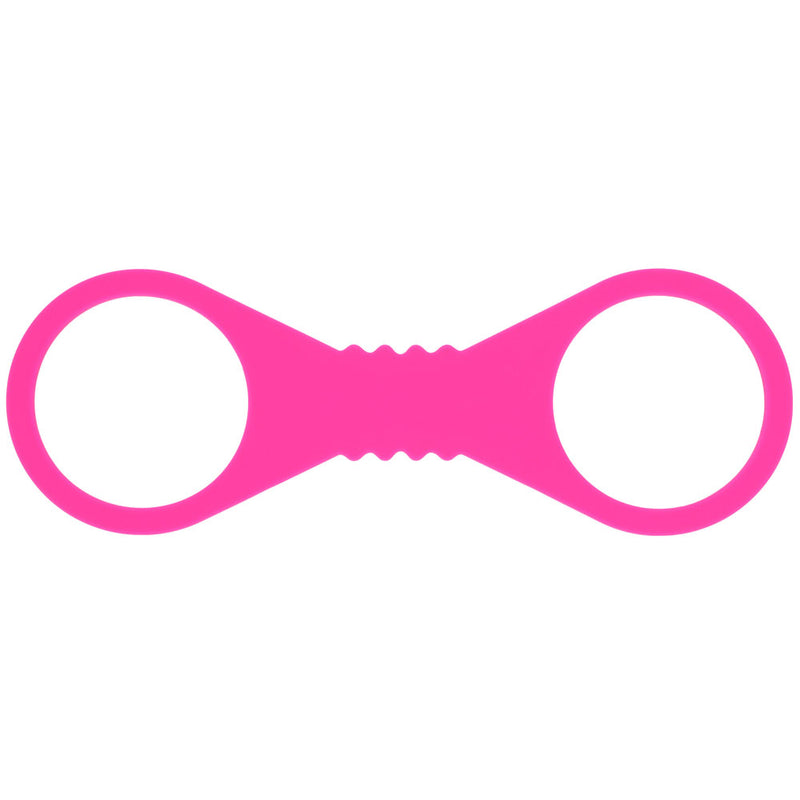 Sex & Mischief Large Hot Pink Silicone Cuffs - Hot Pink Large Restraints