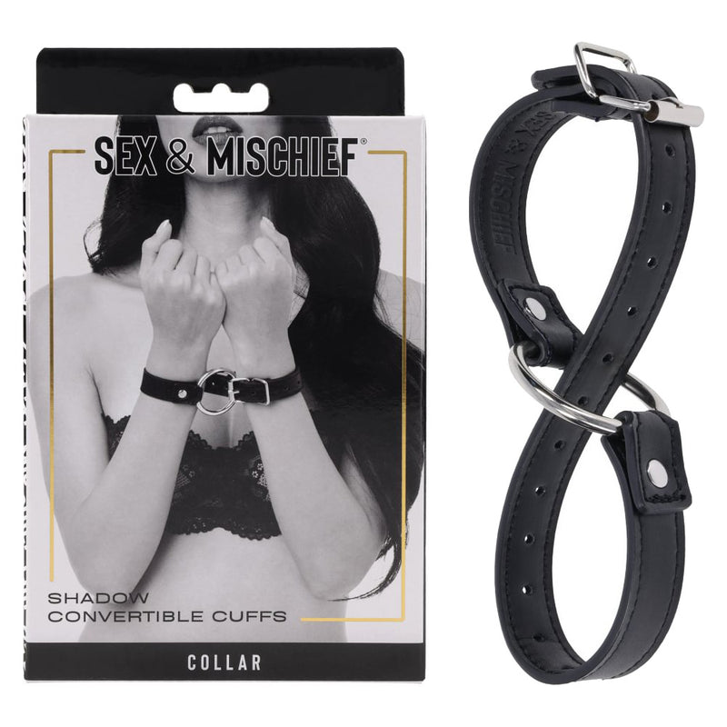 S&M Shadow Convertible Cuffs - Black Restraints