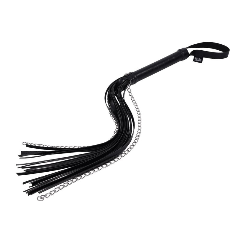 S&M Shadow Chain Flogger - Black Flogger Whip
