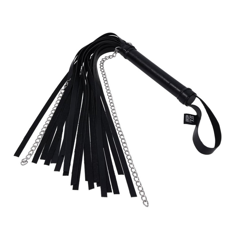 S&M Shadow Chain Flogger - Black Flogger Whip