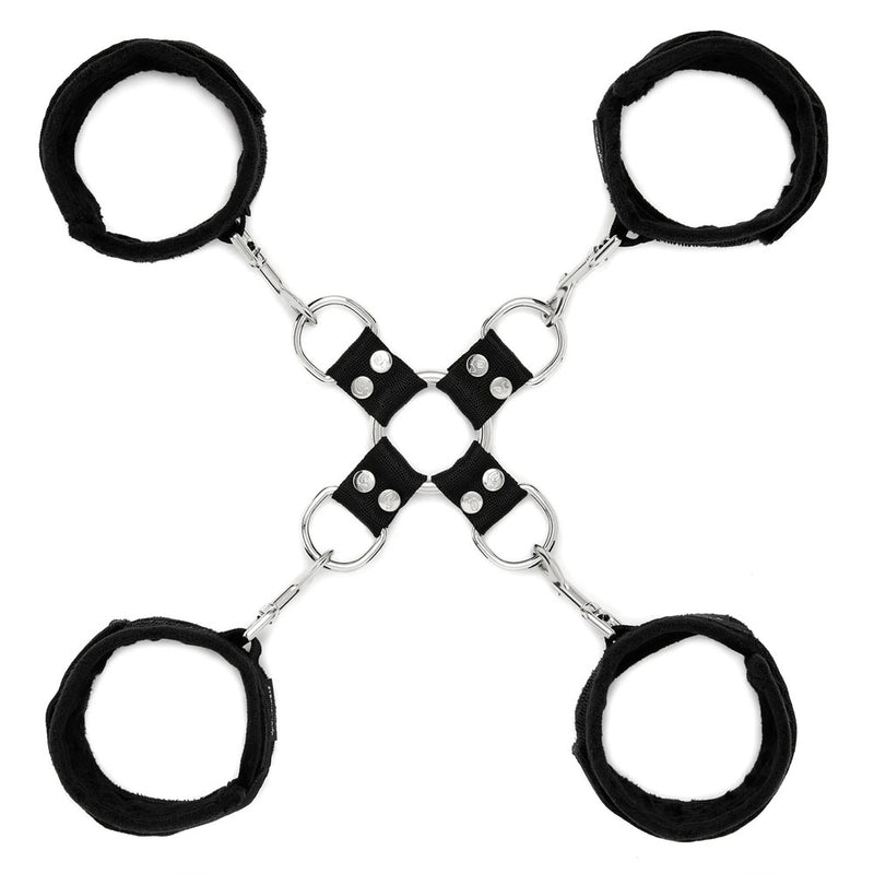 SPORTSHEETS 5 Piece Hot Tie & Cuff Set - Black Restraints
