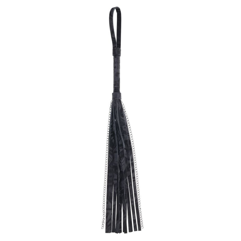 SPORTSHEETS Velvet Noir Chain Flogger - Black 43 cm Flogger Whip