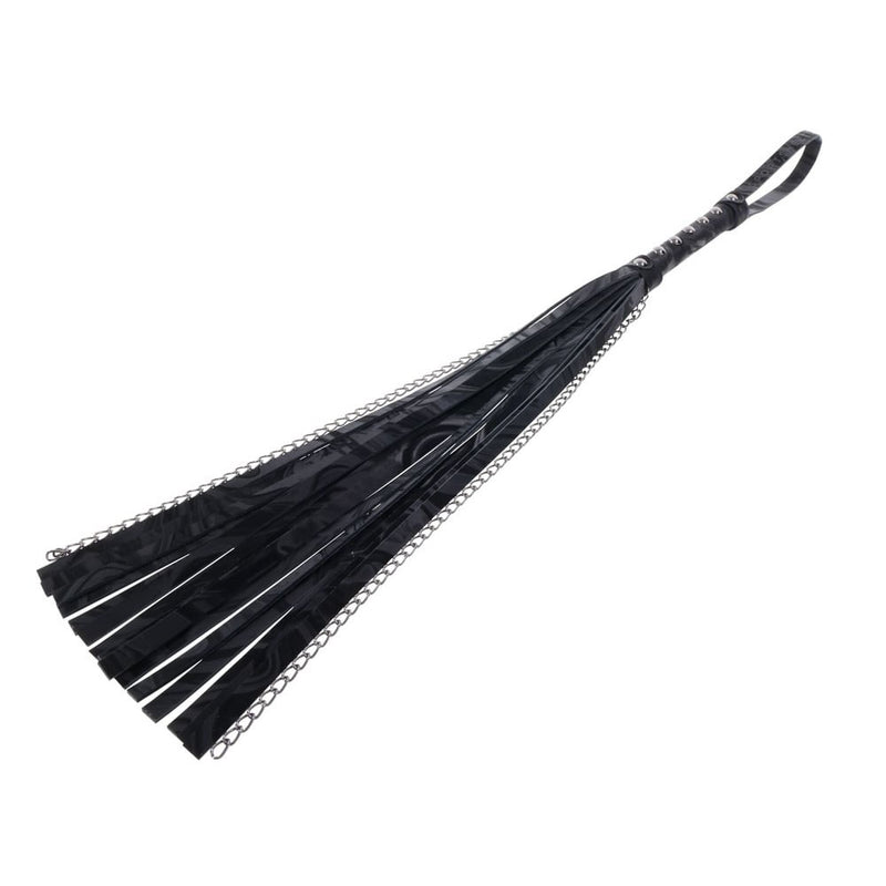 SPORTSHEETS Velvet Noir Chain Flogger - Black 43 cm Flogger Whip