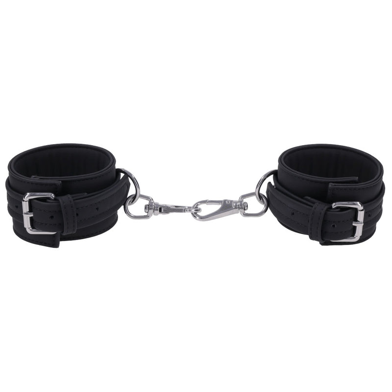SPORTSHEETS Signature Midnight Muse Ankle Cuffs - Black Adjustable Leg Restraints