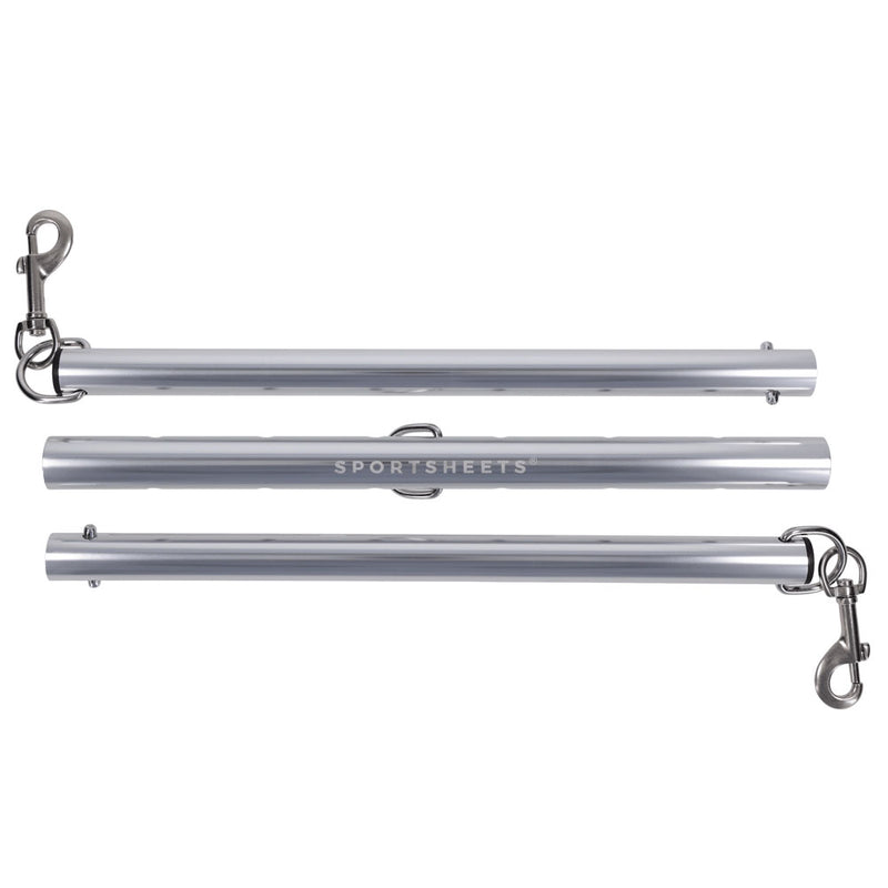 SPORTSHEETS Signature Adjustable Spreader Bar - Silver Metal Adjustable Spreader Bar (No Cuffs Included)