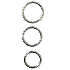 SPORTSHEETS Seamless Metal O-Ring 3 Pack - Metal Rings - Set of 3 Sizes
