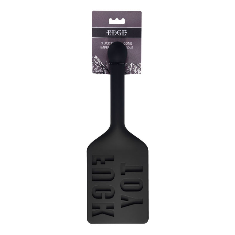 EDGE FUCK TOY Silicone Paddle - Black Silicone Spanking Paddle