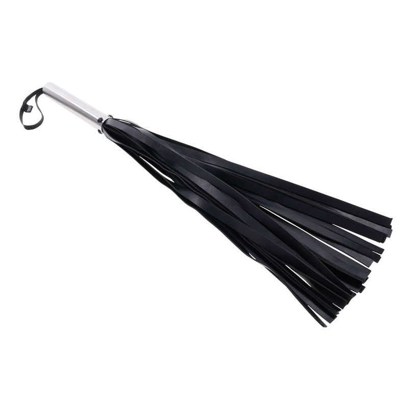 EDGE Flogger - Black Flogger Whip with Metal Handle