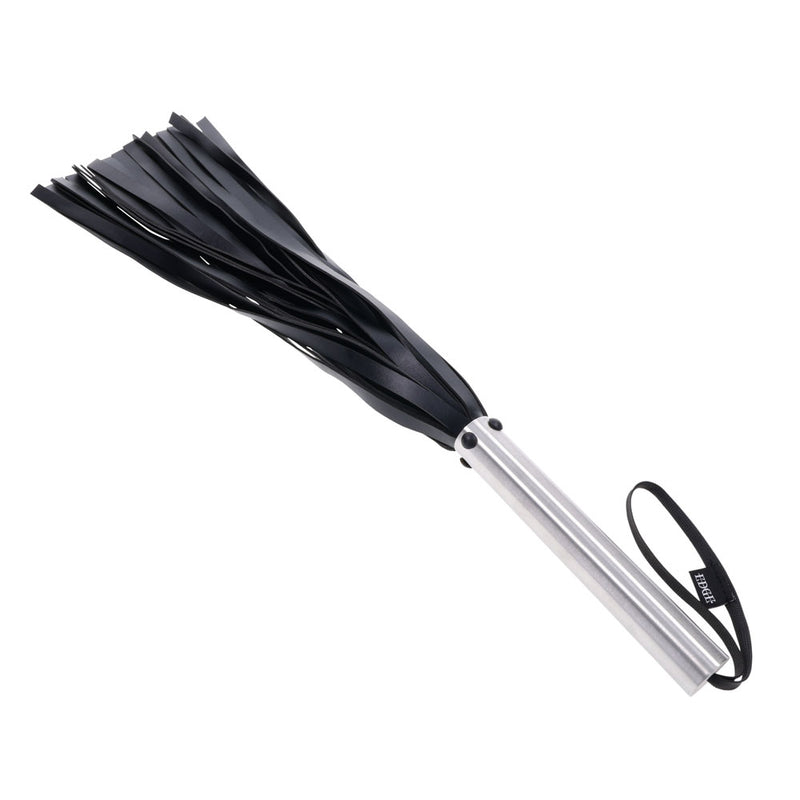 EDGE Flogger - Black Flogger Whip with Metal Handle