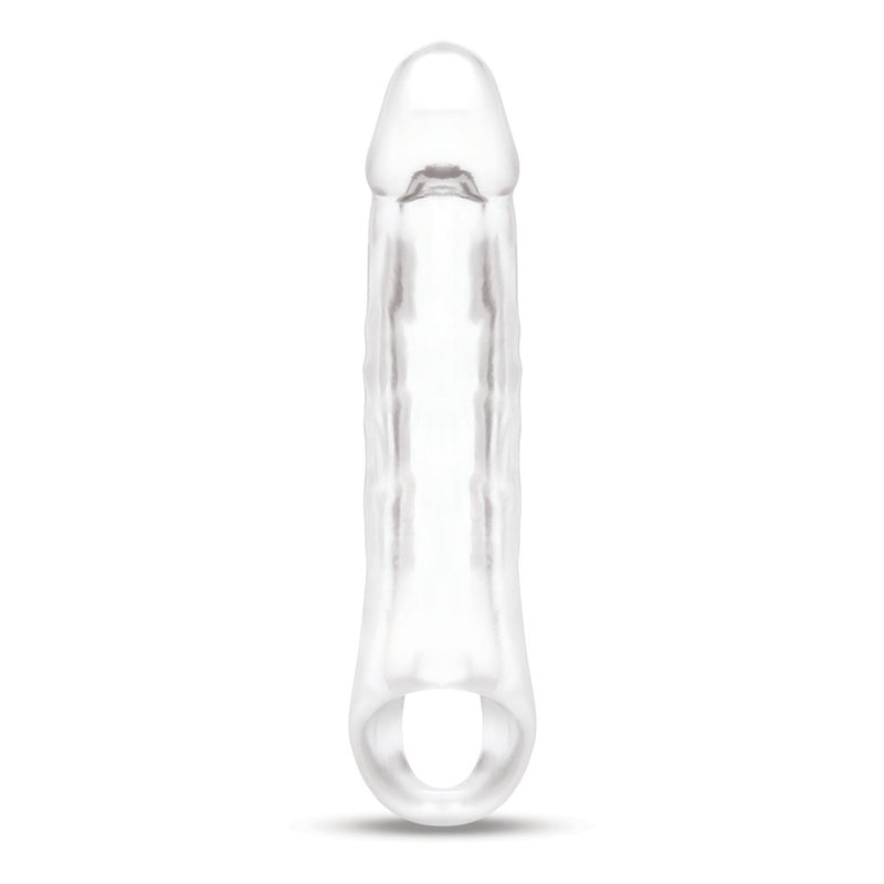 Size Up 2 Inch See-Thru Penis Extender with Ball Loop - Clear 5 cm (2'') Penis Extension Sleeve
