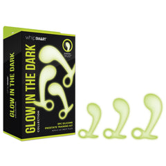 WhipSmart Glow In The Dark 3pc Prostate Training Kit - Glow In Dark Prostate Massagers - Set of 3 Sizes