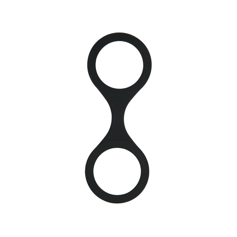 WhipSmart Silicone Handcuffs - Black - Black Restraint with Bonus Blindfold